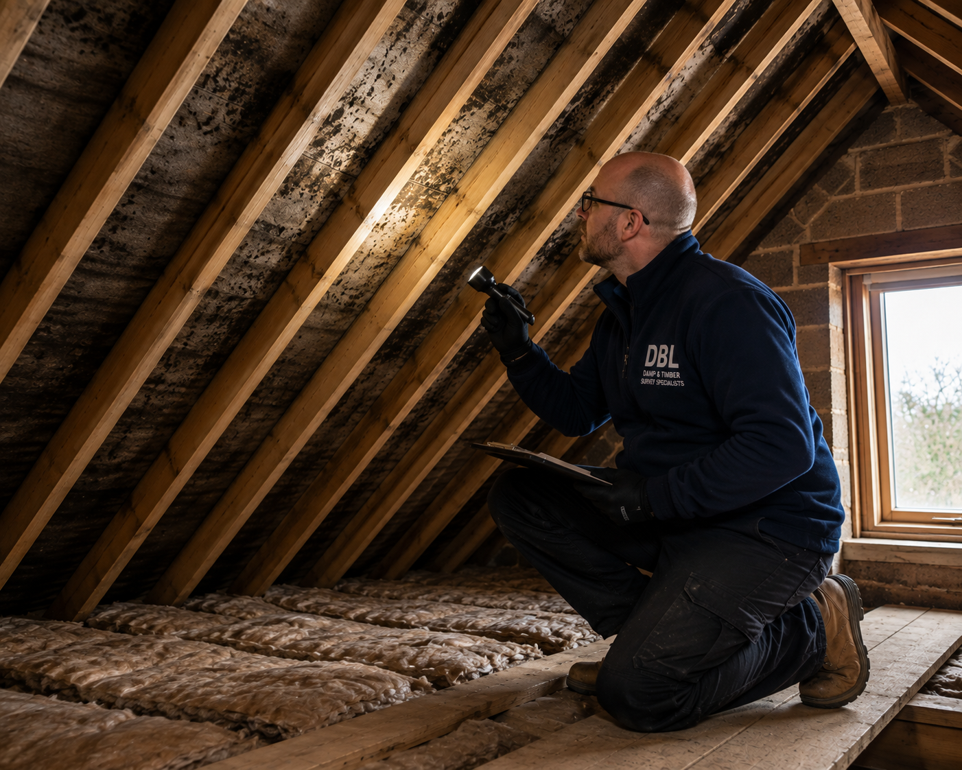 Condensation and mould around an interior window reveal